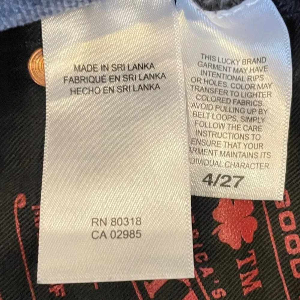 Lucky Brand Lucky Legend Jeans‎ Womens 4/27 Black Cotton 90s Loose Stud Western